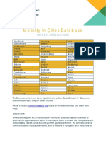 List of Cities - Mobility Data