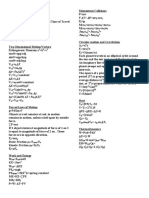 Physics Equations 1st