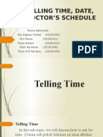 Telling Time, Date, Doctor's Schedule