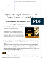 Mystic Messenger Email Guide - All Correct Answers - Updated 2020 - Mystic Messenger