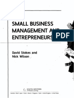 Small Business Management and Entrepreneurship: David Stokes and Nick Wilson