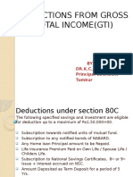 Deductions From Gross Total Income (Gti)