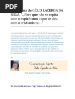 A voz clara de GÉLIO LACERDA DA SILVA