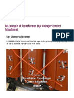 An Example of Transformer Tap-Changer Correct Adjustment