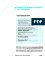 Problèmes en Élasticité Semi-Classique. Modélisation Et Résolution