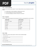 Slang Student Worksheet PDF