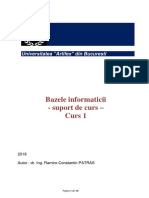 Bazele Informaticii - Curs 1 PDF
