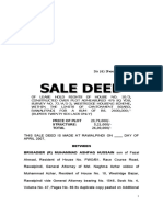 Sale Deed of Lease Hold Rights