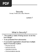 Security: Concept, Threats (User, Data), Measures