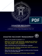 Lesson 5 - NOTES-Project Management Disaster Recovery