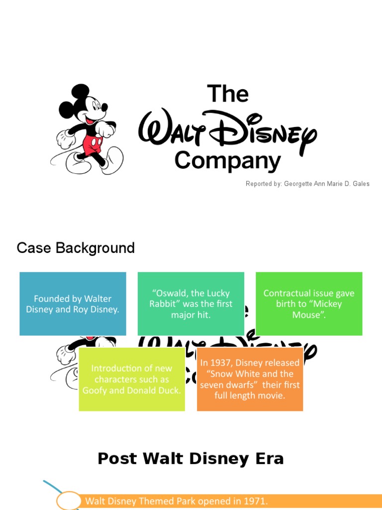 Walt Disney Company Strategic Analysis | PDF | Walt Disney | Research ...