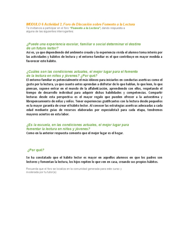 MODULO 6 Actividad 2 | PDF