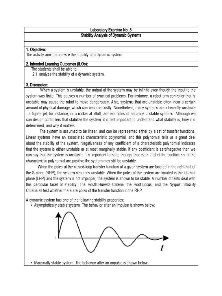 Stability Analysis of Dynamic Systems | PDF | Stability Theory ...