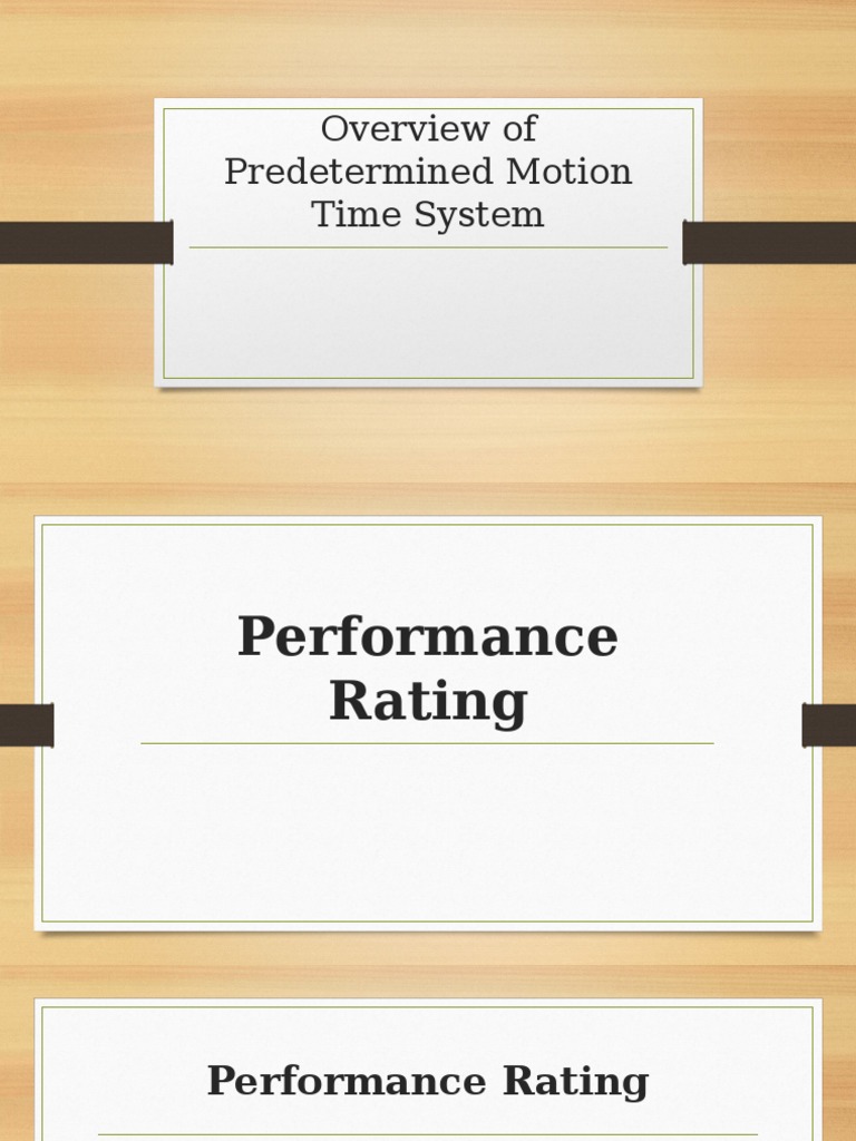 Overview of Predetermined Motion Time System | PDF | Business