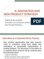 Chapter: Innovation and New Product Strategy: Topics To Be Covered
