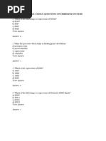 Multiple Choice Questions On Embedded Systems