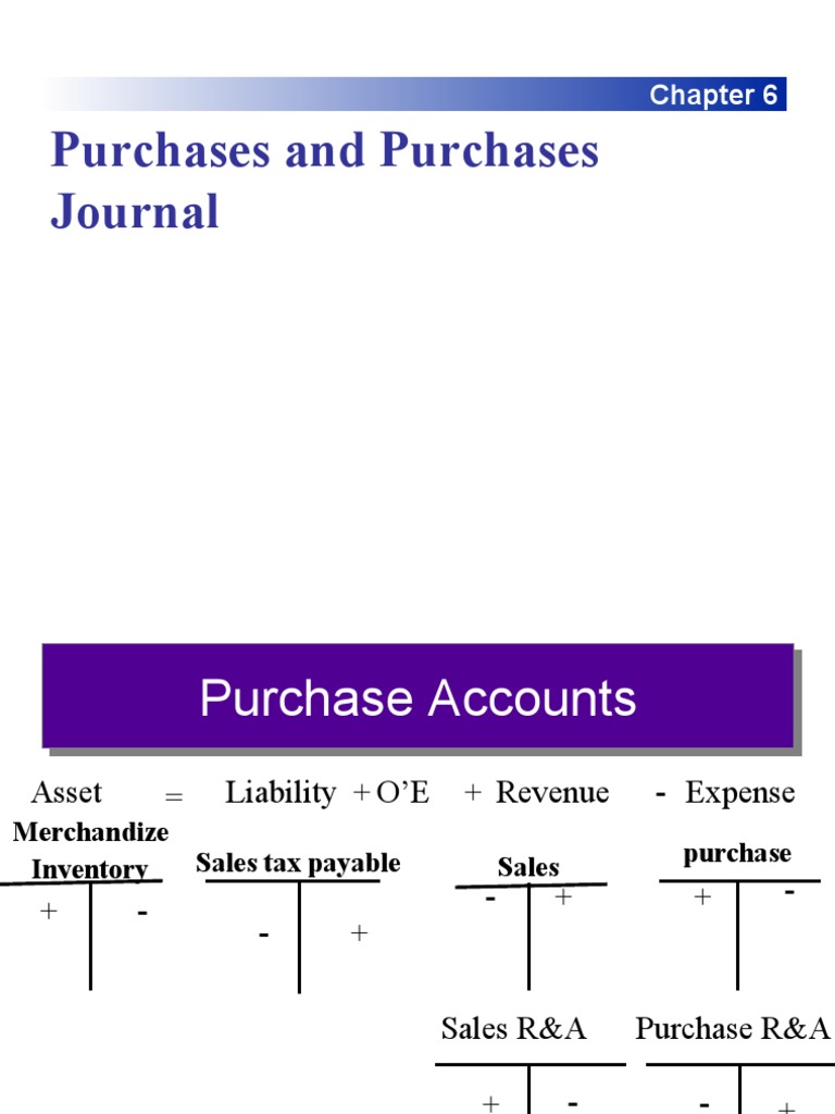 Purchases and Purchases Journal | PDF | Cost Of Goods Sold | Supply ...