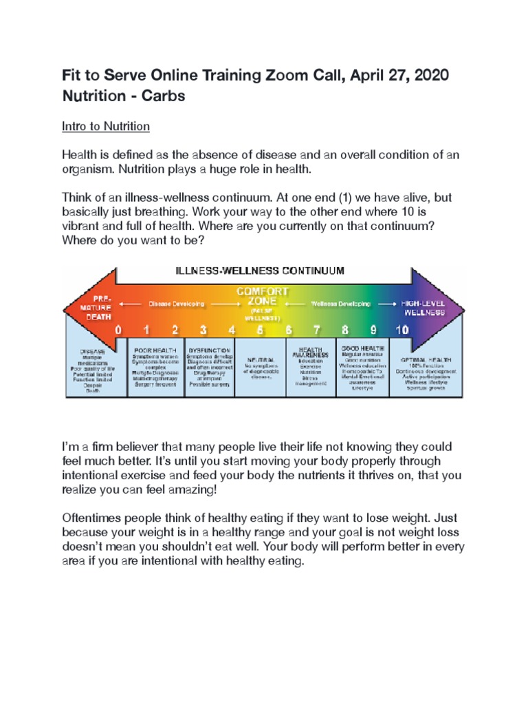 Zoom Nutrition Carbs Apr 2720 PDF Glycemic Load Carbohydrates
