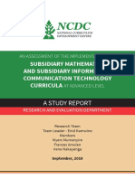 Sub Math Sub ICT NCDC Findings PDF