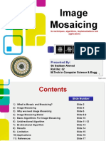 Image Mosaicing: Presented by