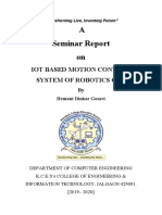A Seminar Report On: Iot Based Motion Control System of Robotics Car