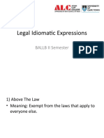 Legal Idiomatic Expressions