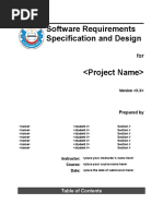 Software Requirements Specification and Design: Version