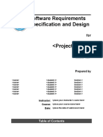 Software Requirements Specification and Design: Version