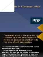 Barriers in Communication