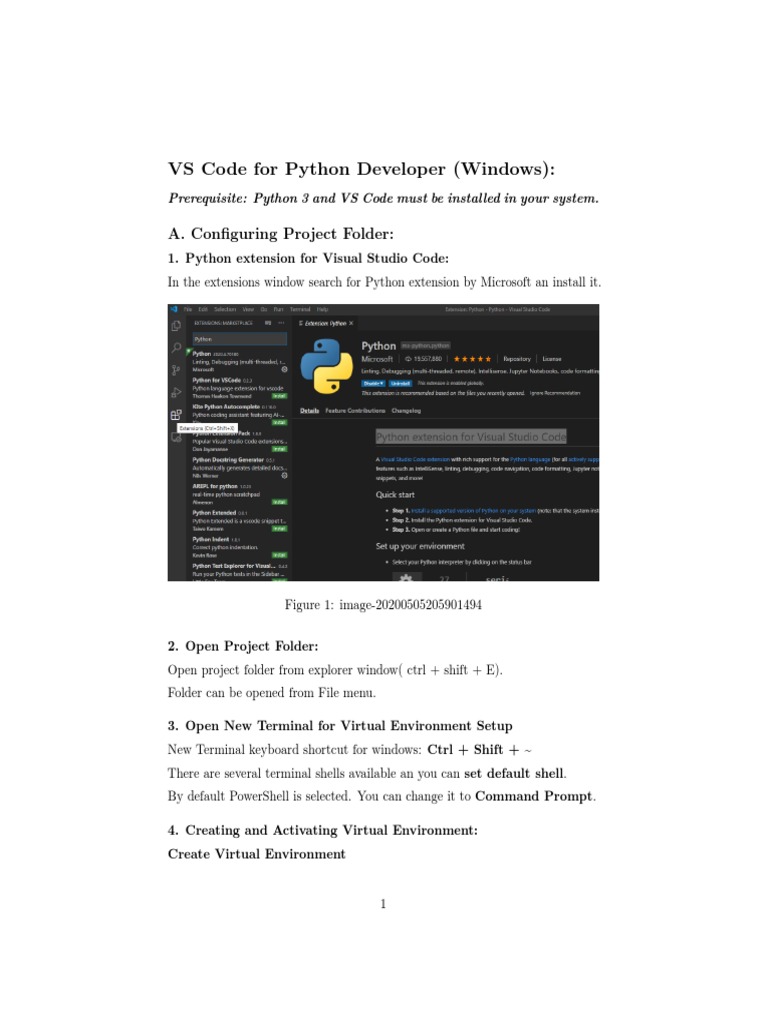 VSCode Setup For Python | PDF | Python (Programming Language) | Shell ...