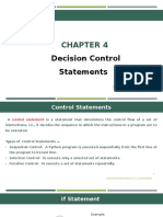 Decision Control: Statements