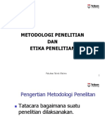 METODOLOGI PENELITIAN DAN ETIKA PENELITIAN. Fakultas Teknik Elektro 1