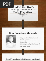 Rizal's Life: Rizal's Family, Childhood, & Early Education III