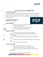 Senior Back-End Developer (HR-6651207) : Project Description