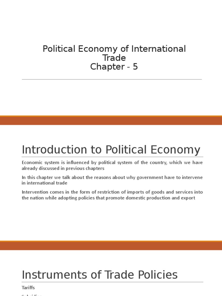 Political Economy of Trade Interventions | PDF | World Trade ...