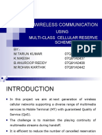 Wireless Communication: Multi-Class Cellular Reserve Scheme Using