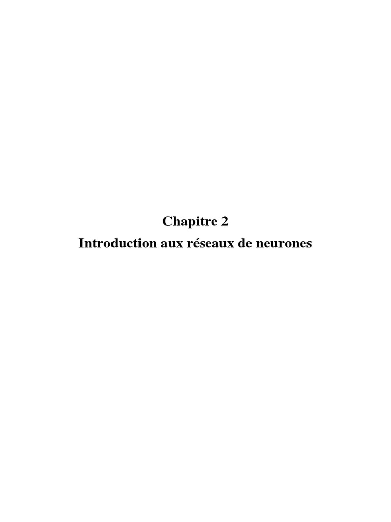 Introduction aux réseaux de neurones | PDF | Réseau de neurones ...