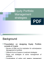 Equity Portfolio Management Strategies: - V. Sriram