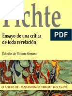 Fichte, J.G. Ensayo de Una Crítica de Toda Revelación. 2002