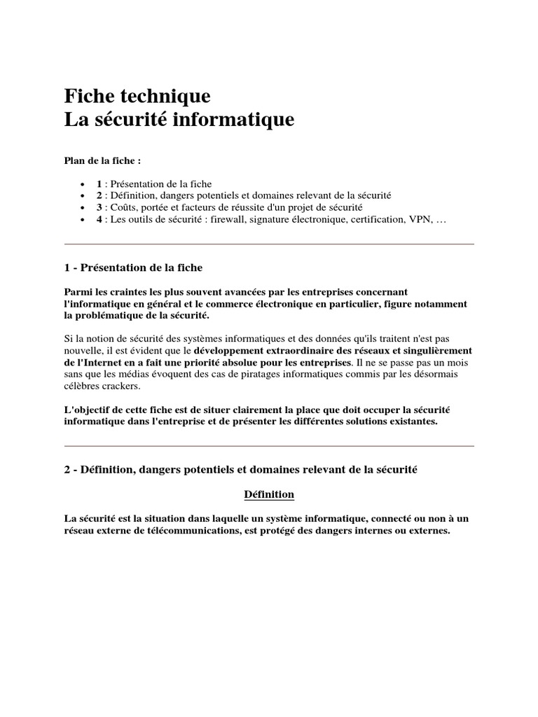 Sécurité Informatique (Fiche AWT) | PDF | Certificat électronique ...
