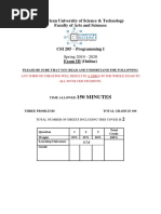 CSI 205-Exam III