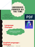 Languages changes all the time