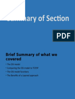 Summary of Section