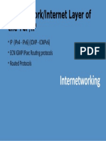 The Network/Internet Layer of The TCP/IP: Internetworking
