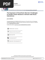 The Expansion of Punk Rock: Riot GRRRL Challenges To Gender Power Relations in British Indie Music Subcultures