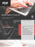 Model Data in Power BI: Angeles University Foundation College of Computer Studies