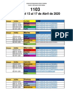 Virtual class schedule for Colegio Pedagogico Dulce Maria