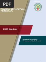 Common Application Form (CAF) - Manual