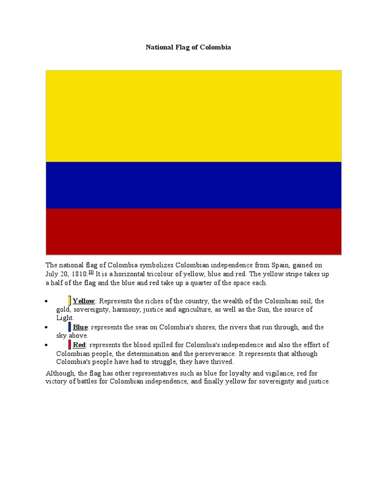 Colombia's National Symbols Explained | PDF | Symbols | Colombia