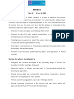 CBSE Physics Class 11th Syllabus